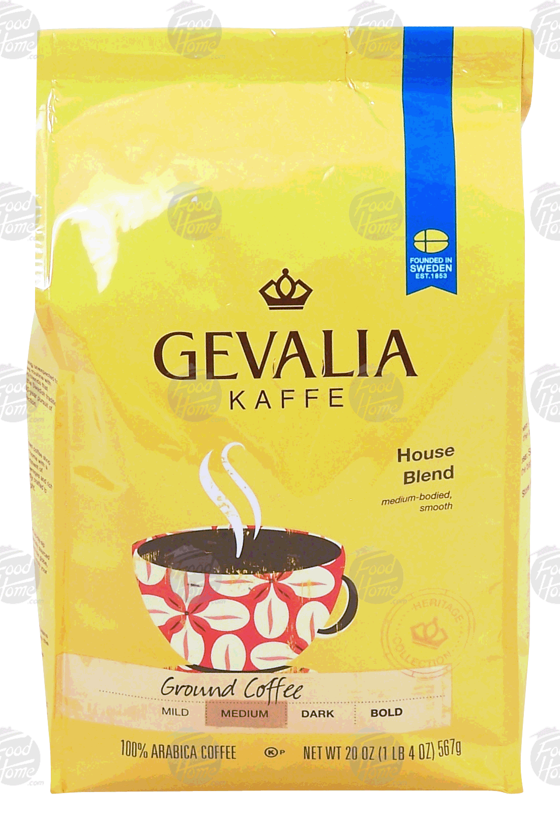 Gevalia Kaffe hosue blend, medium, ground coffee, 100% arabica coffee Full-Size Picture